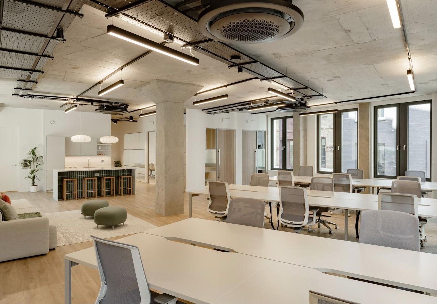 Open-plan office floor