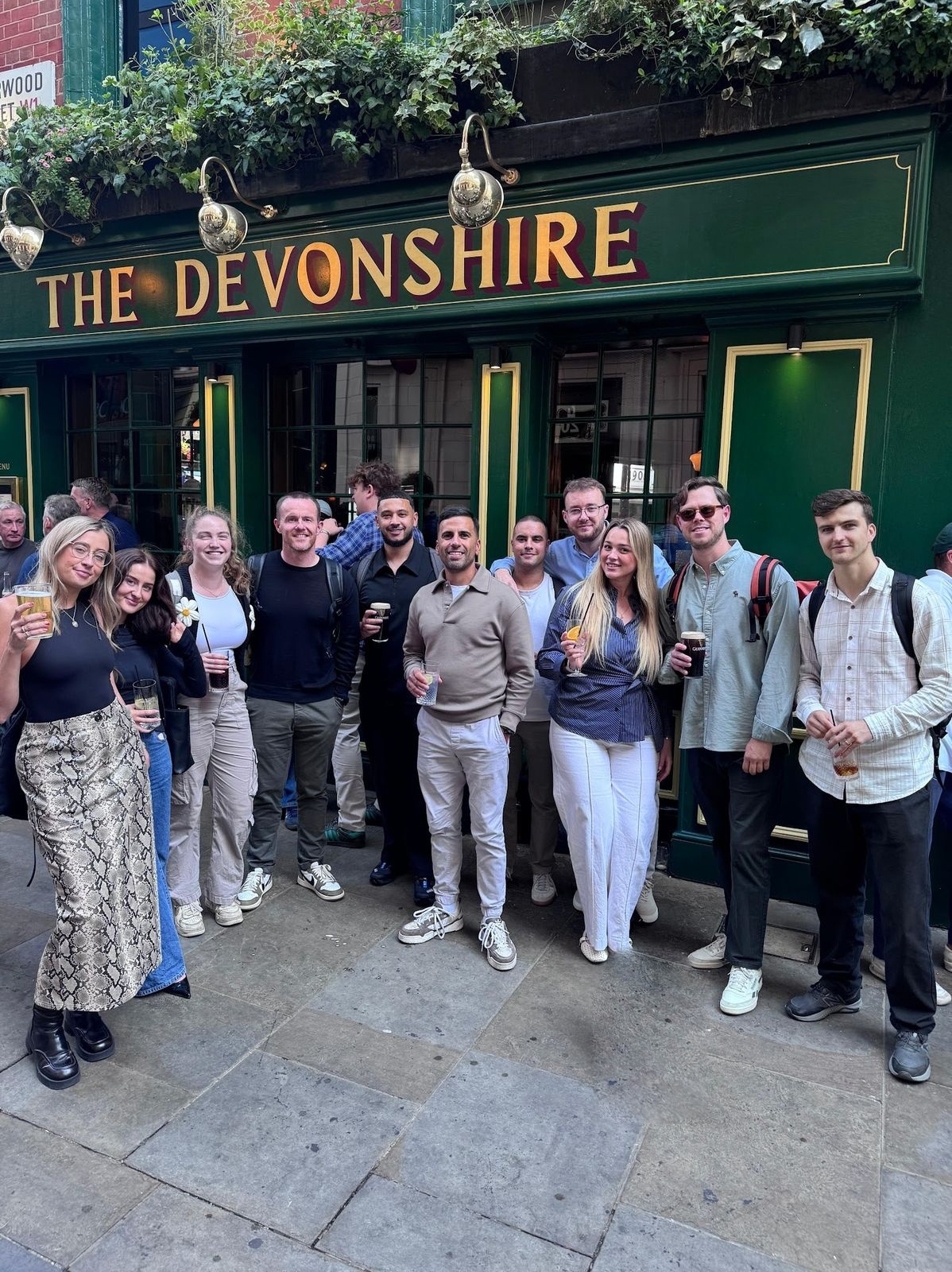 The REALM team on a night out in London