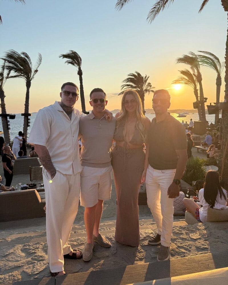 The team at sunset in Mykonos