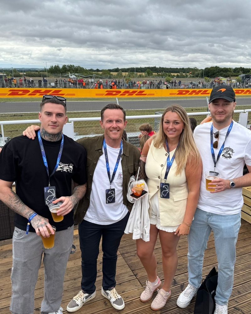 The team at the British Grand Prix, Silverstone